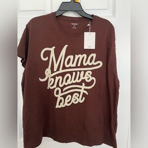 Brown Short Sleeve maternity Tee - Mama Knows Best